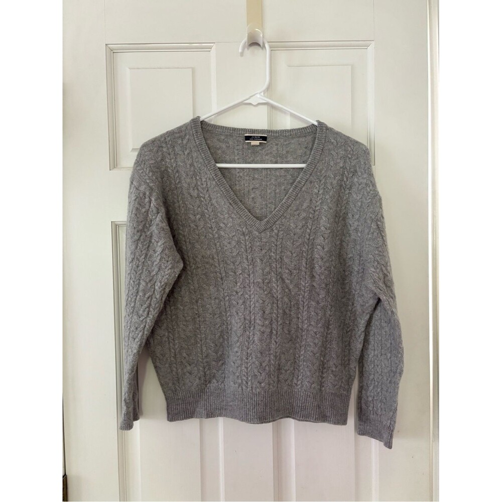 JCrew 100% Cashmere Cable Knit Sweater